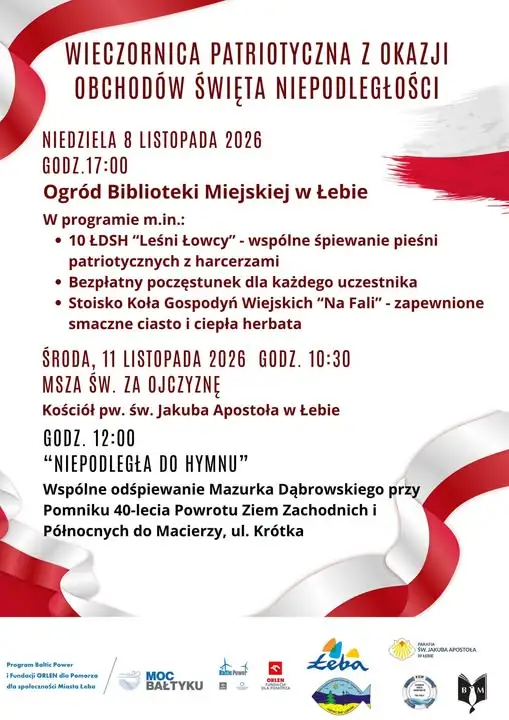 Łeba zaprasza na obchody Narodowego Święta Niepodległości